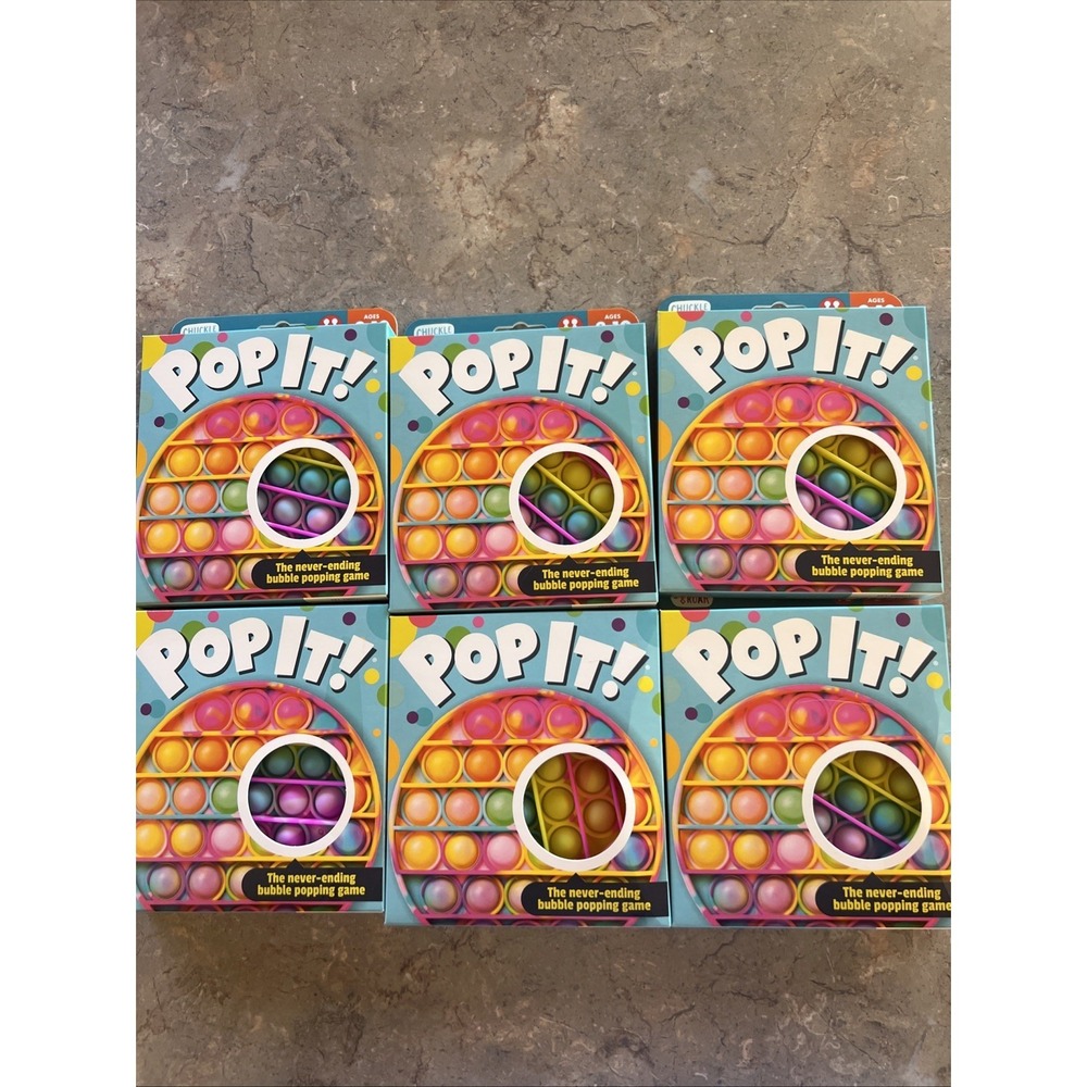 LOT OF 6 Pop It! Fidget and Sensory Game  Neon Colors